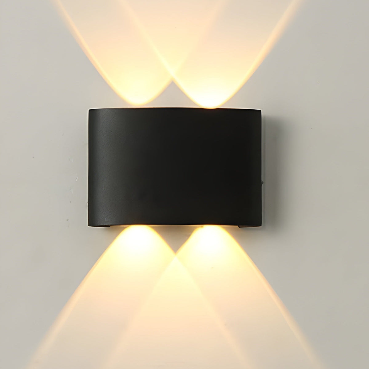 Vegglampe med LED og opp- og nedlys for inne og ute, 10 × 25 cm