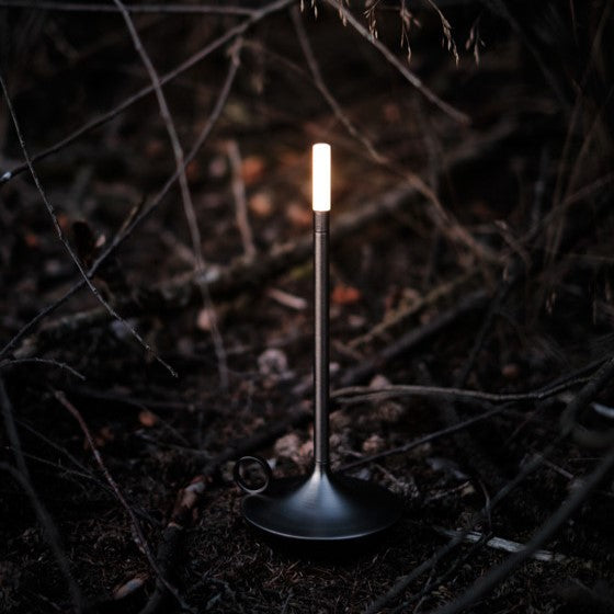 Bordlampe som LED-lysestake - oppladbar med berøringskontroll