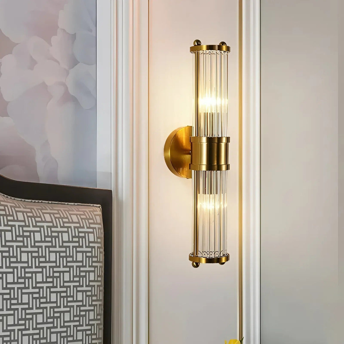 Vegglampe i krystall med LED - moderne design med én eller to armer