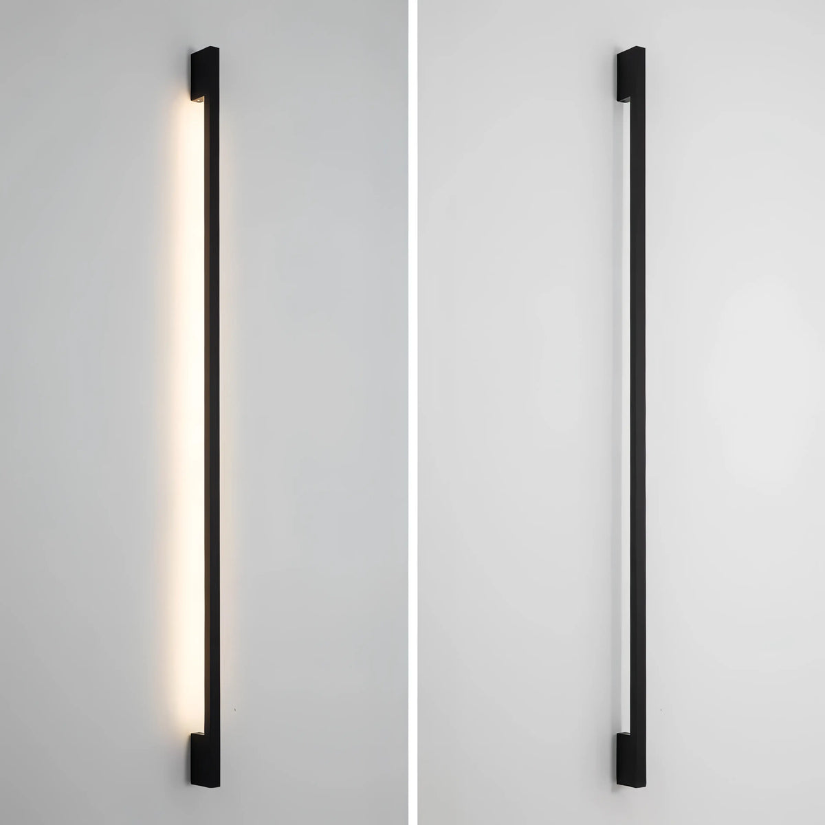 Utendørs vegglampe med LED - lang, lineær fasadelampe IP65