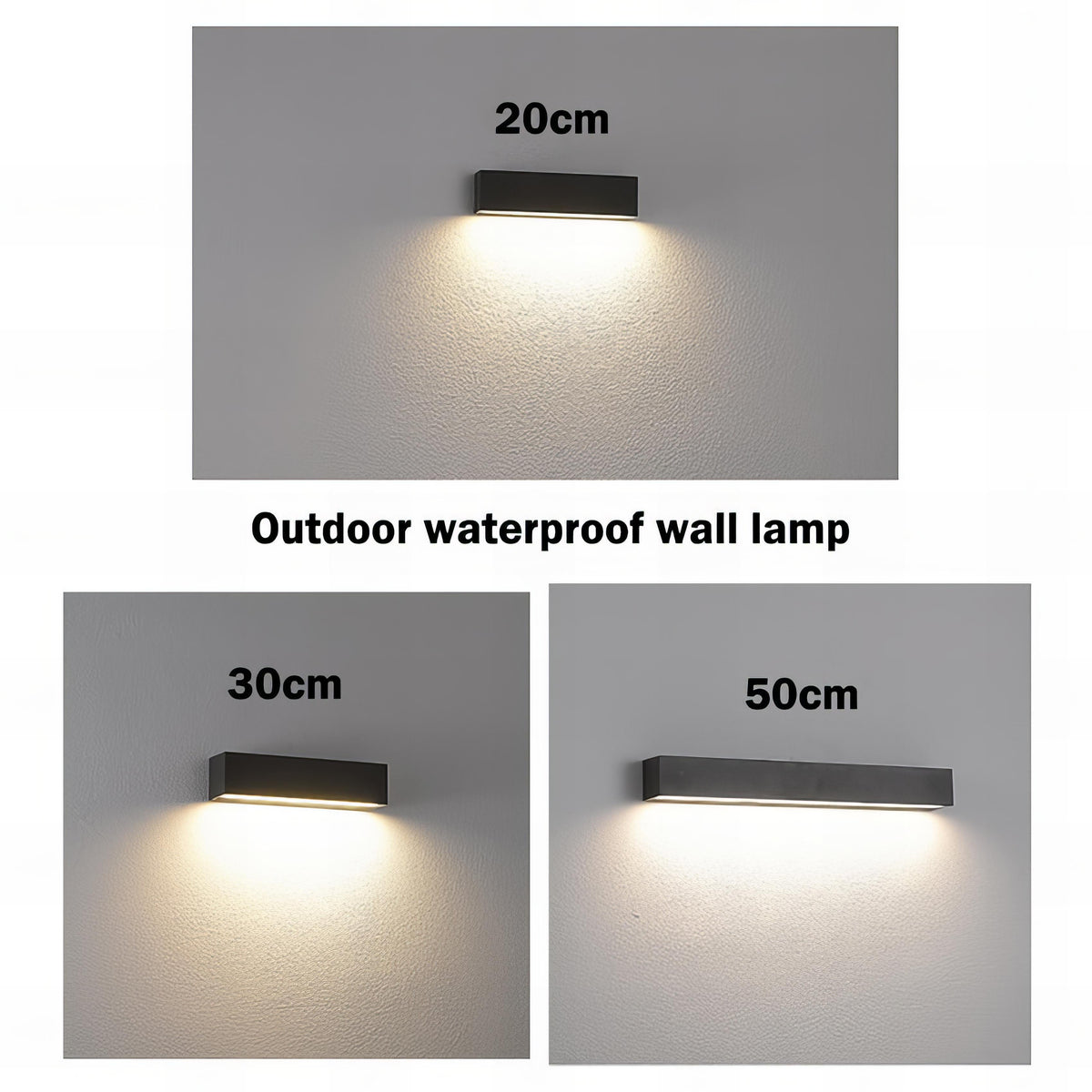 Utendørs vegglampe med smal LED-list i moderne design IP65