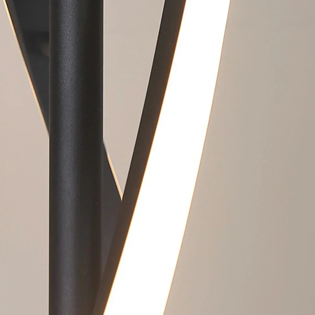 Gulvlampe med integrert LED og moderne spiralform, 155 cm