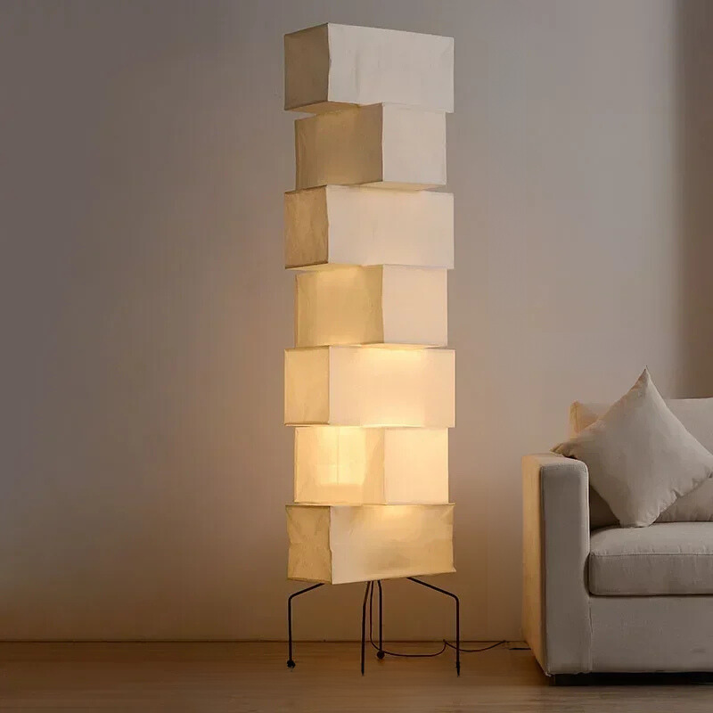 Gulvlampe med LED - japanskinspirert minimalistisk design