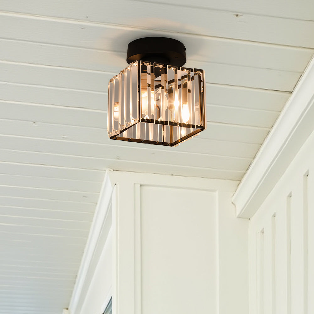Takplafond i krystallglass - moderne i matt svart eller antikkgull