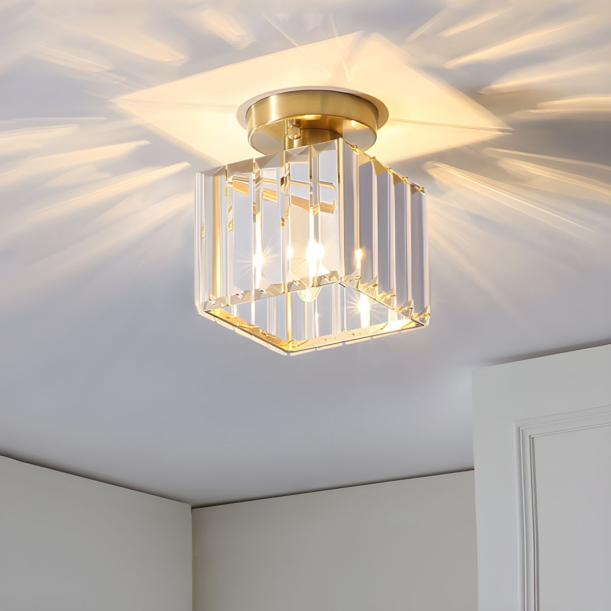 Takplafond i krystallglass - moderne i matt svart eller antikkgull