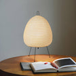 Gulv- og bordlampe i rispapir i japansk wabi-sabi-stil, 47 x 28 cm