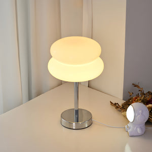 Bordlampe i glass med macaron-design og tretrinns dimmer