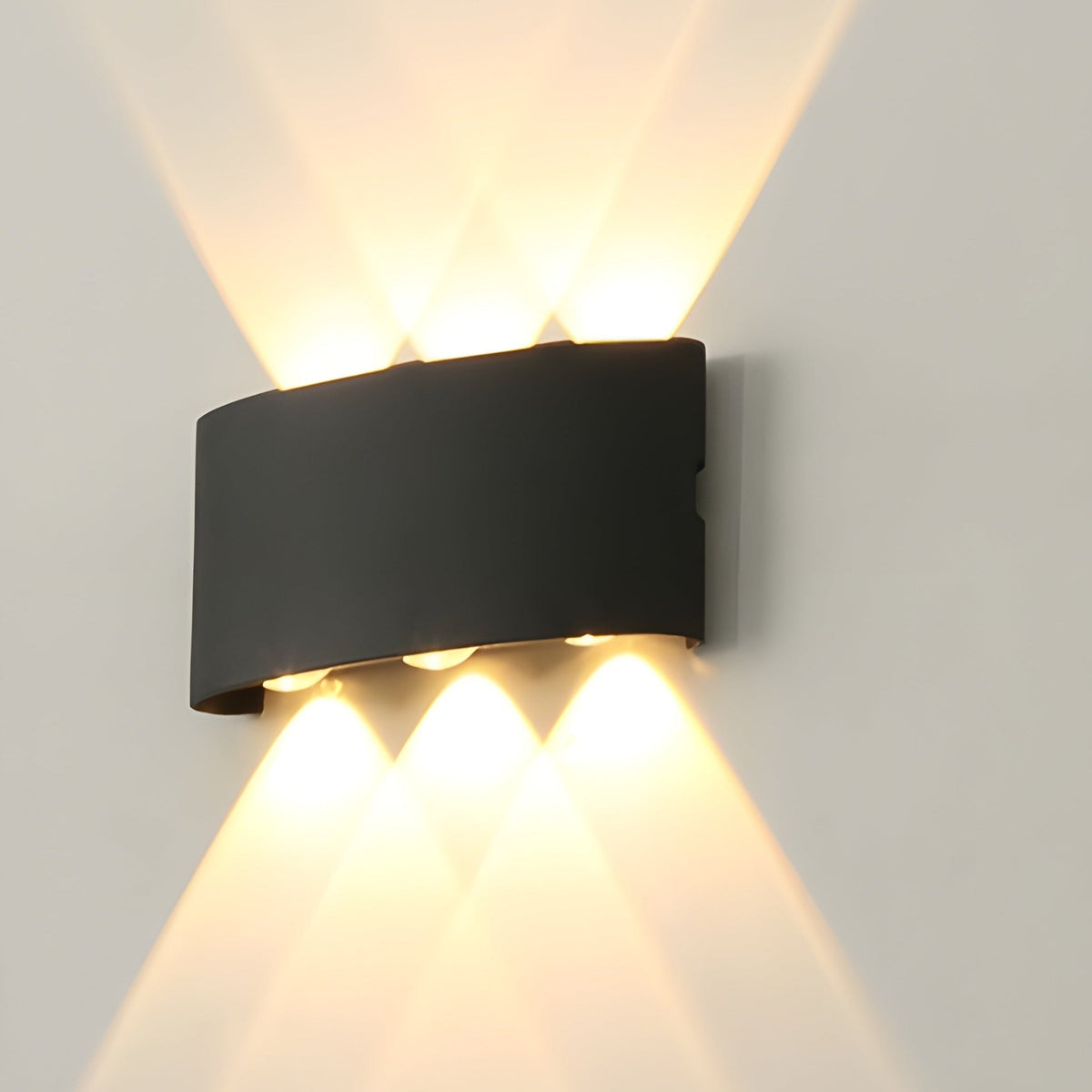 Vegglampe med LED og opp- og nedlys for inne og ute, 10 × 25 cm