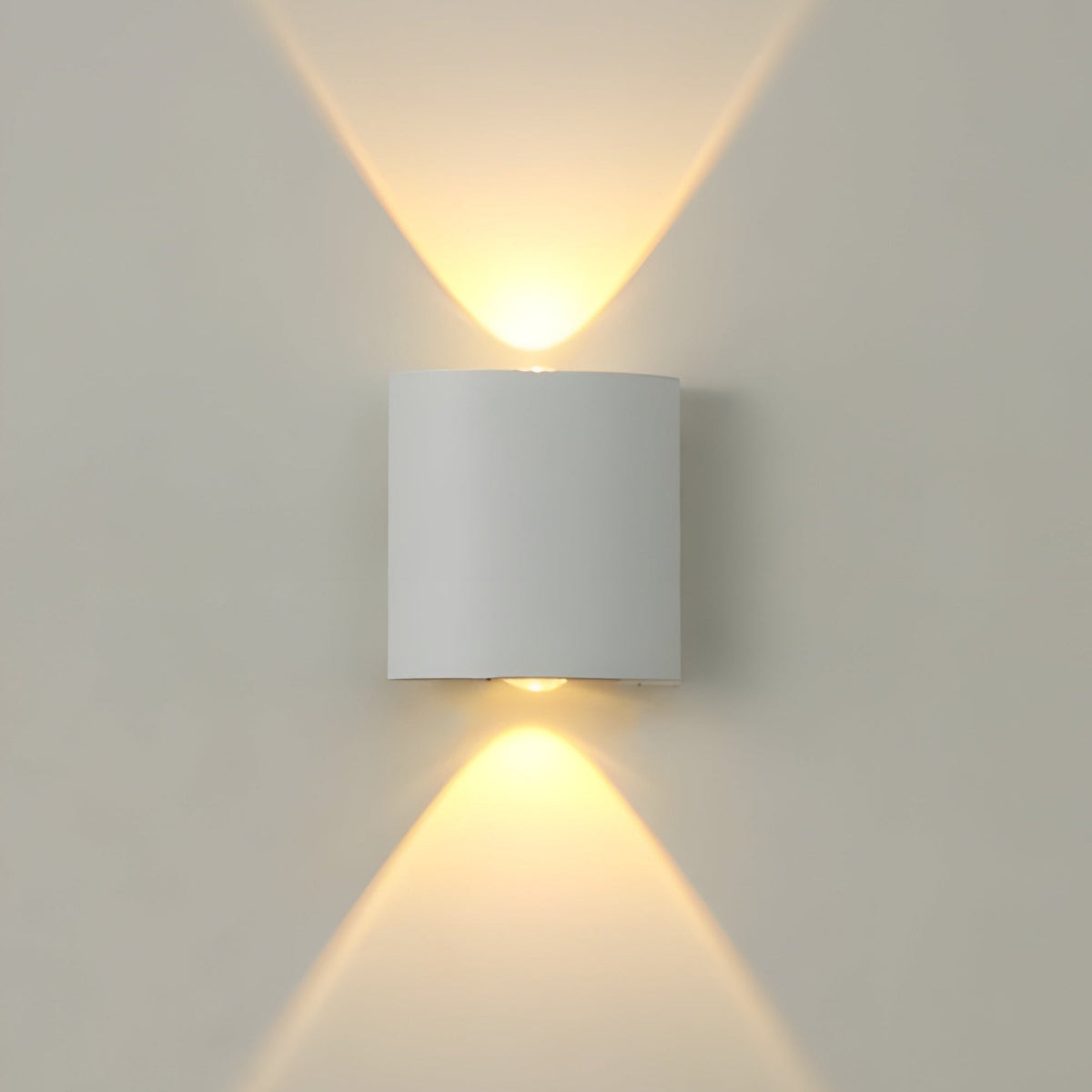 Vegglampe med LED og opp- og nedlys for inne og ute, 10 × 25 cm