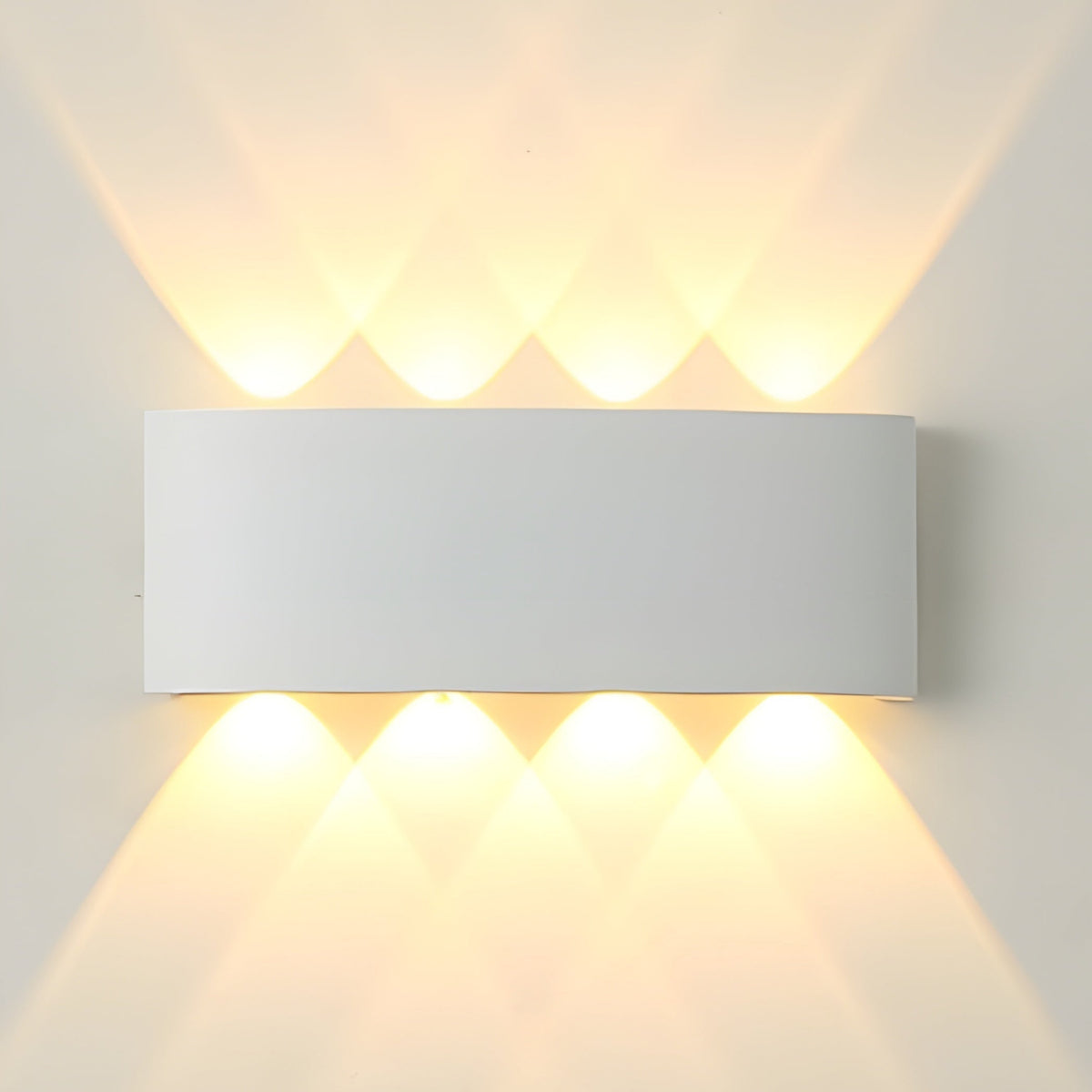 Vegglampe med LED og opp- og nedlys for inne og ute, 10 × 25 cm
