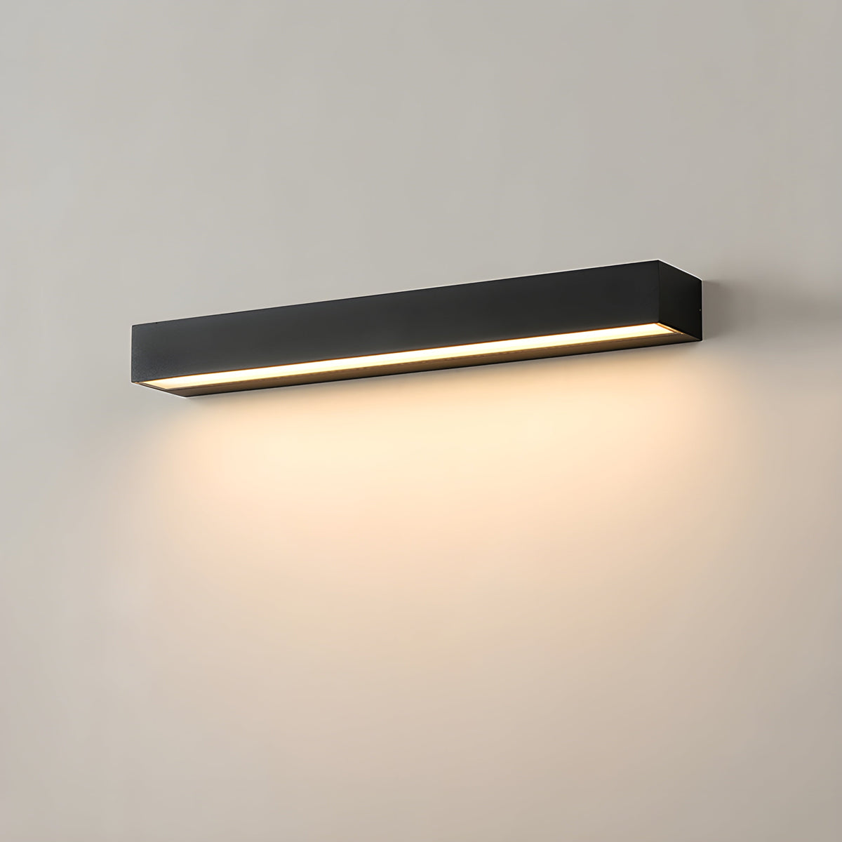 Utendørs vegglampe med LED og opp- og nedlys, svart, IP65