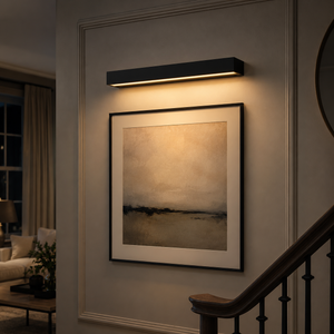 Utendørs vegglampe med LED og opp- og nedlys, svart, IP65
