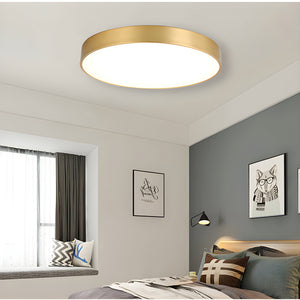 Taklampe med LED - ultratynn rund plafond med jernramme, 40 cm