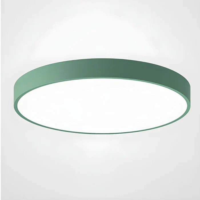 Taklampe med LED - ultratynn rund plafond med jernramme, 40 cm