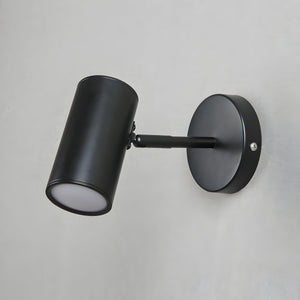 Vegglampe med LED og justerbar svingarm i matt svart eller gull