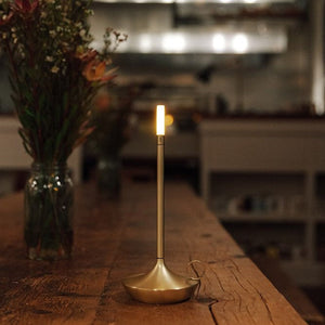 Bordlampe som LED-lysestake - oppladbar med berøringskontroll
