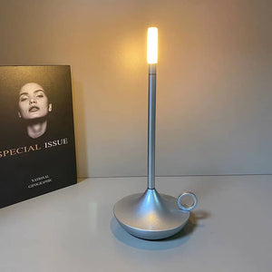 Bordlampe som LED-lysestake - oppladbar med berøringskontroll