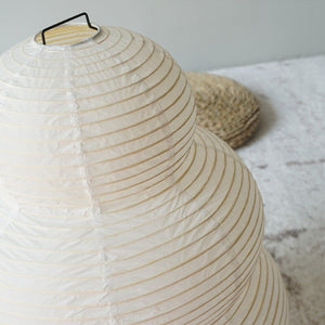 Sengelampe i japansk rispapir med vintagedesign