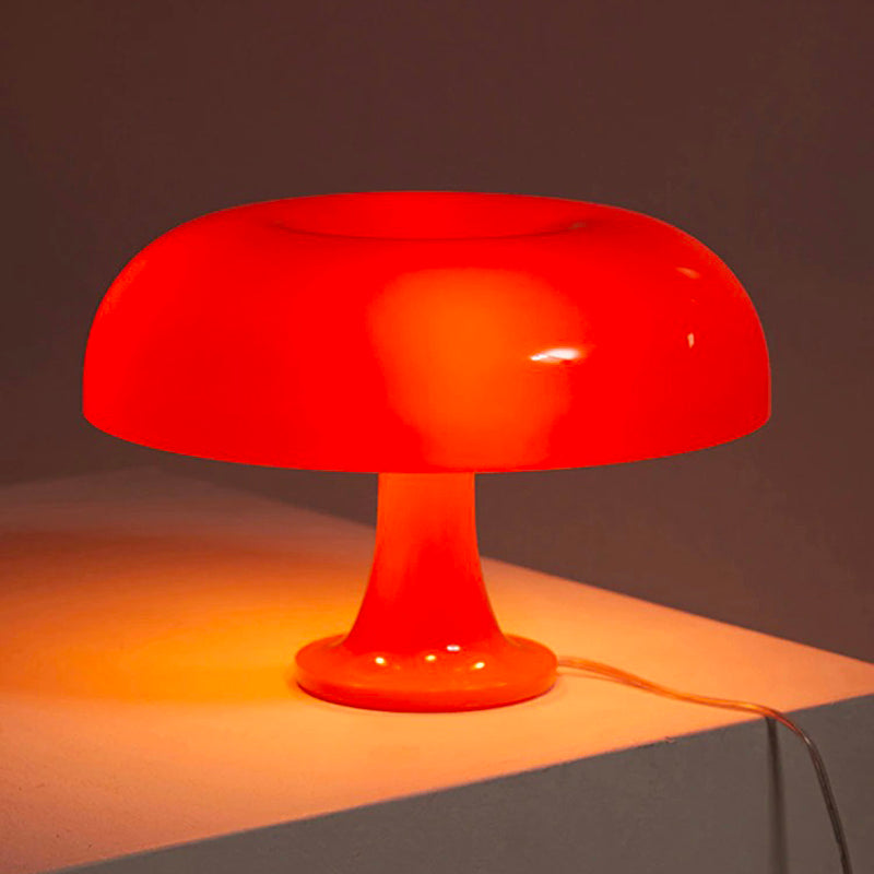 Bordlampe med soppform i retrostil, oransje eller hvit