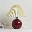 Sengelampe i keramikk - vintagedesign med tekstilskjerm