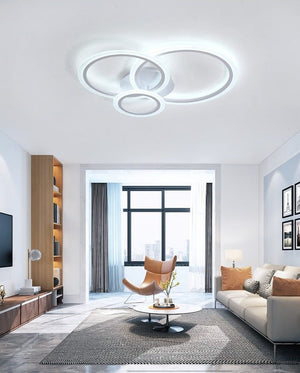 Taklampe med moderne ringdesign i 4 størrelser