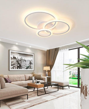 Taklampe med moderne ringdesign i 4 størrelser