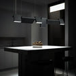 Lysekrone med LED i akryl og aluminium - minimalistisk, lineær design