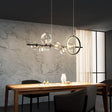 Lysekrone med LED, glasskuler og justerbar lengde, 90 eller 120 cm