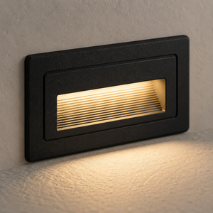 Trappebelysning med innfelt LED i aluminium - IP65, sett med 2, 4 eller 6 lyspunkter