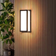 Utendørs vegglampe - rektangulær LED med valgfri bevegelsessensor