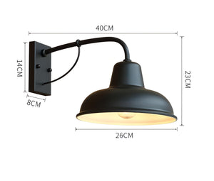 Utendørs vegglampe med avrundet retroform IP65