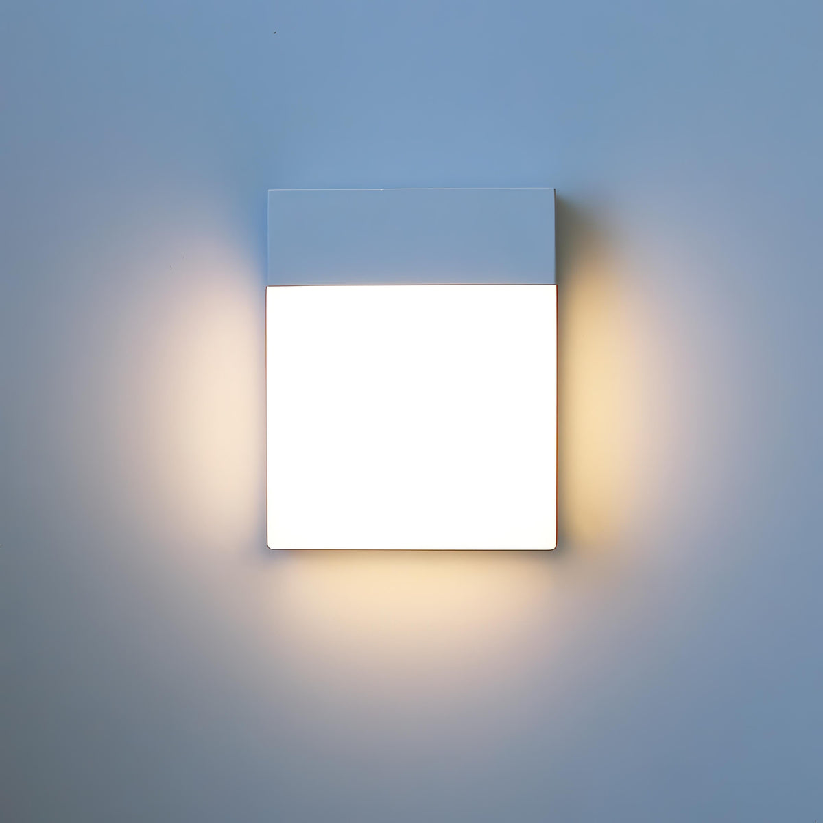 Utendørs vegglampe med LED i moderne firkantet form, 18W