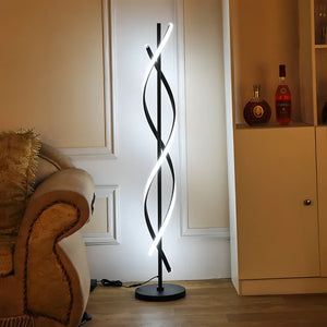 Gulvlampe med integrert LED og moderne spiralform, 155 cm