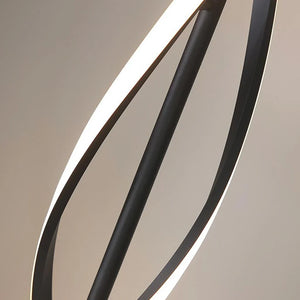 Gulvlampe med integrert LED og moderne spiralform, 155 cm