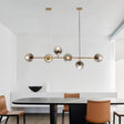 Lysekrone med glasskuler - minimalistisk, dimbar pendellampe