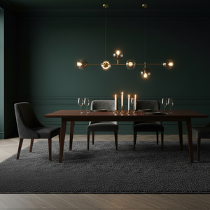 Lysekrone med glasskuler - minimalistisk, dimbar pendellampe