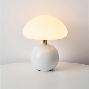 Bordlampe med fransk soppform og LED - 6 farger