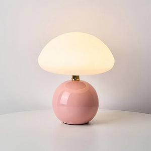 Bordlampe med fransk soppform og LED - 6 farger