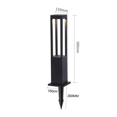 Solcellelampe til gangvei med vanntett konstruksjon