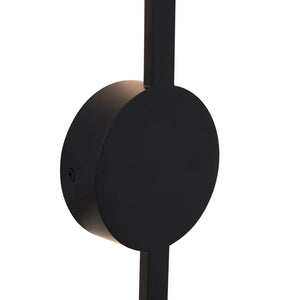 LED vegglampe i sort aluminium som slank lyslist, Svart