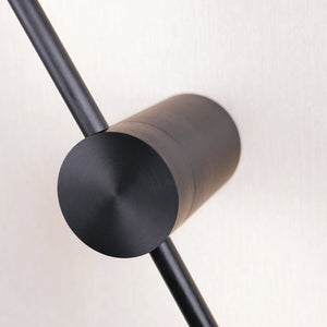 LED vegglampe i sort aluminium som slank lyslist, Svart