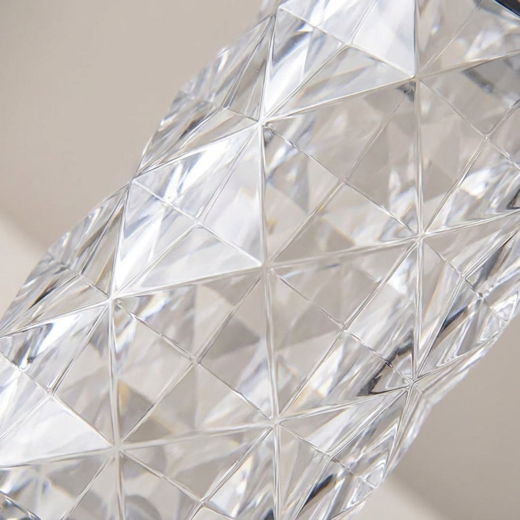 Touch lampe med krystallmønster og 16 lysfarger, Klar