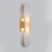 Vegglampe i marmor med oval form og metallramme, Gull